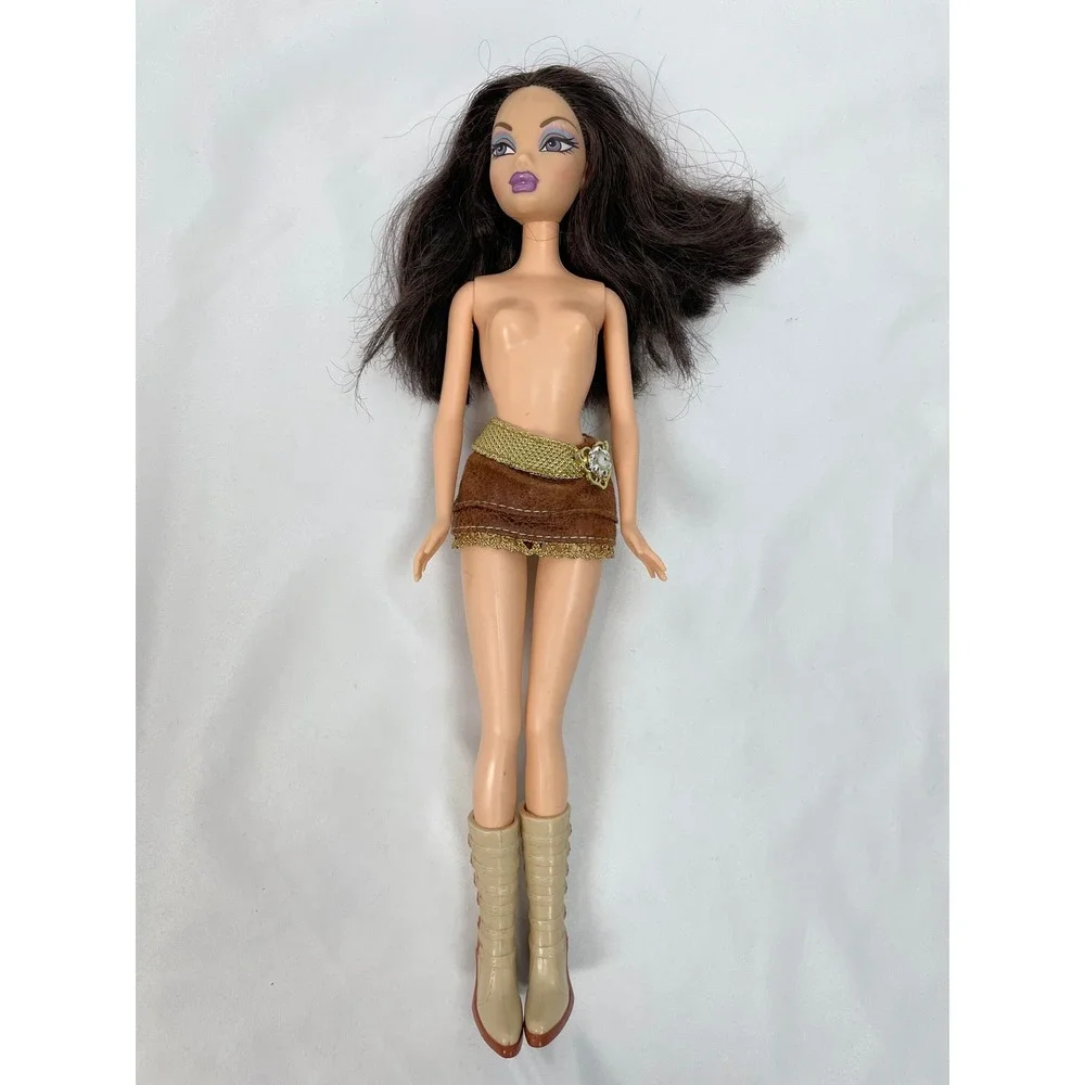 Barbie Doll My Scene Cub‎ Disco Delancy Brown Hair Purple Lips Eyes 1999 Mattel